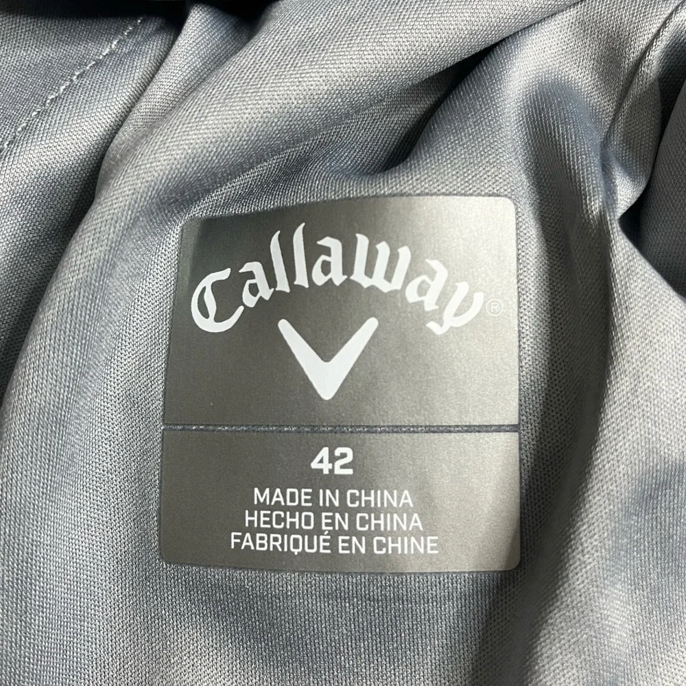 Callaway Epic Pull On Shorts Mens 42 Grey Quiet Shade Golf‎ Performance Stretch